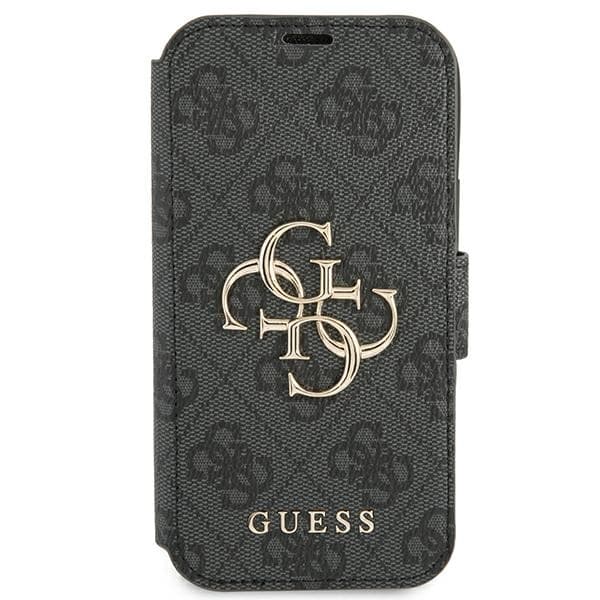 Guess iPhone 13 Pro Max Pung Etui Stort Metal Logo - Grå