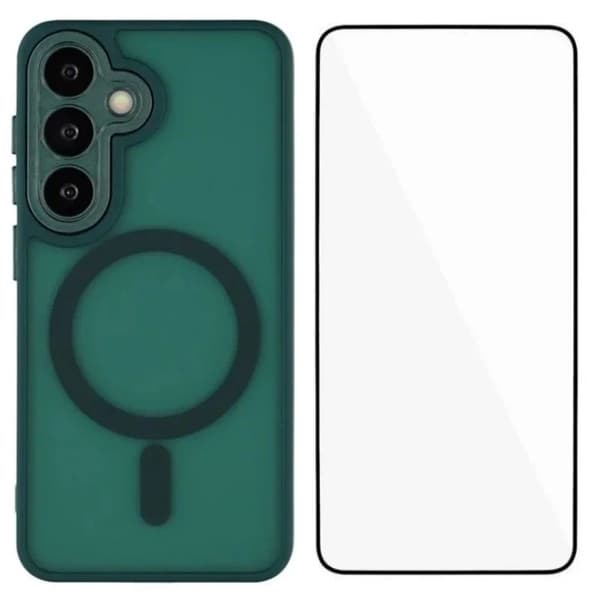 WANLONFENG Mobilskal för Samsung Galaxy S26 Plus Magnetiskt PC + TPU - Mörkgrön
