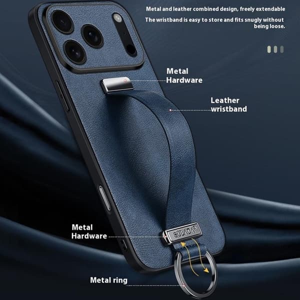 SULADA Mobilskal till iPhone 17 Pro Max Armband Kickstand Fashion - Brun Brun