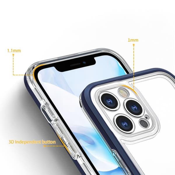 iPhone 12 Pro Skal Clear 3in1 - Blå Blå