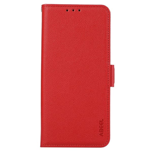 ABEEL Mobilskal till Xiaomi 15T KonstLäder RFID-Skydd Röd