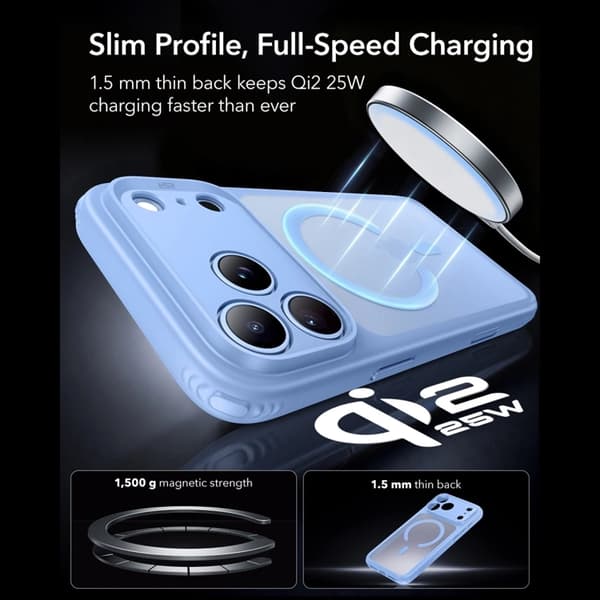 ESR Mobilskal För iPhone 17 Pro /18 Pro Magsafe Classic Hybrid - Frosted Ljusblå