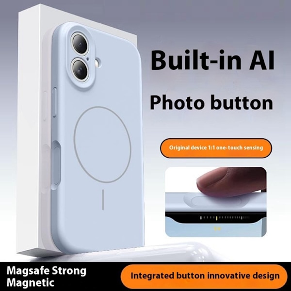 Mobilskal till iPhone 16 Magafe med Camera Touch Control - Blå Blå