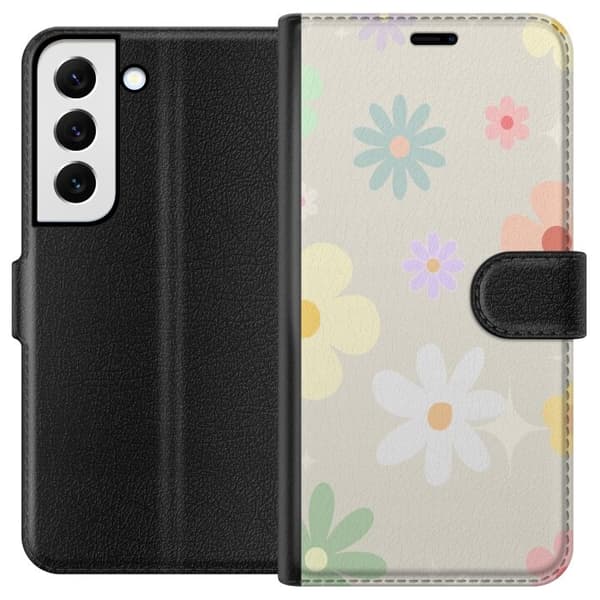 Pung Taske til Samsung Galaxy S22+ 5G med fejende blomster