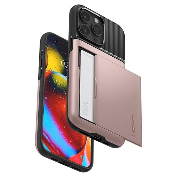 Spigen iPhone 15 Pro Mobilskal Slim Armor CS - Rosa