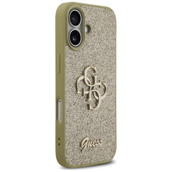 Guess Mobilskal till iPhone 17 Fixed Glitter Big 4G - Guld Guld