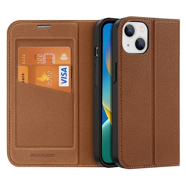 Dux Ducis iPhone 14 Plus Plånboksfodral Skin X2 - Brun