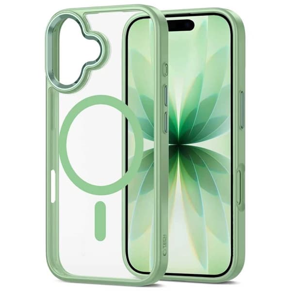Tech-Protect Telefontaske til iPhone 17 Magsafe Magmat - Salvie/Klar Grön
