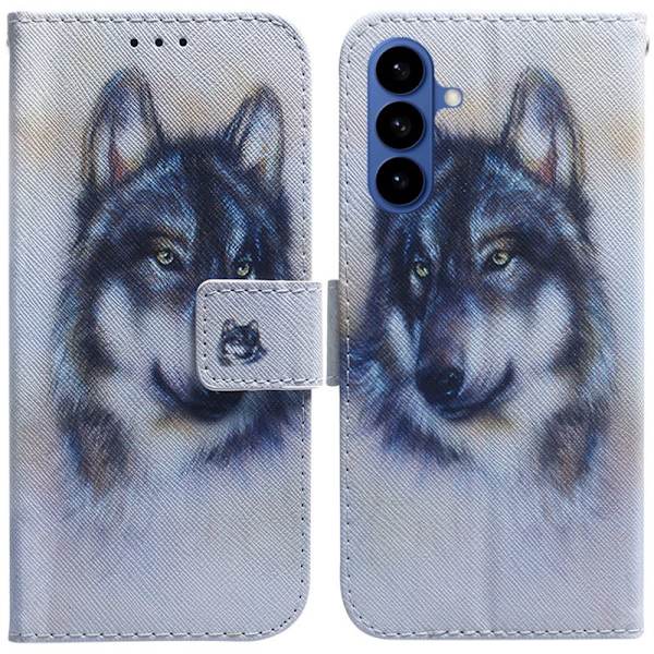 Plånboksfodral för Samsung Galaxy S26 Plus Mönstertryck Konstläder - Wolf