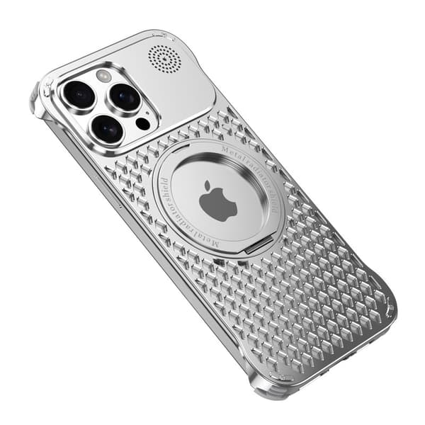 R-JUST RJ64 Mobilskal till iPhone 14 Pro Max Aluminium Silver Cooling
