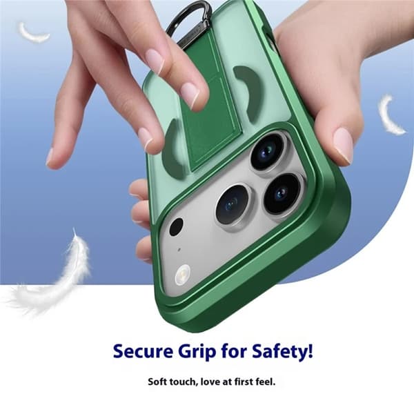 Mobilskal till iPhone 17 Pro Max Magsafe D-Ring Kickstand - Grön Grön