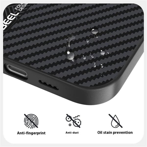 ABEEL Mobilskal till iPhone 16 Plus PC TPU Aluminium PU Läder - Textur 1
