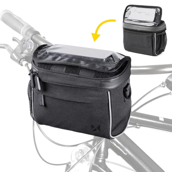 Wozinsky Cykelstyretaske WBHBB-01 4L - Sort Svart