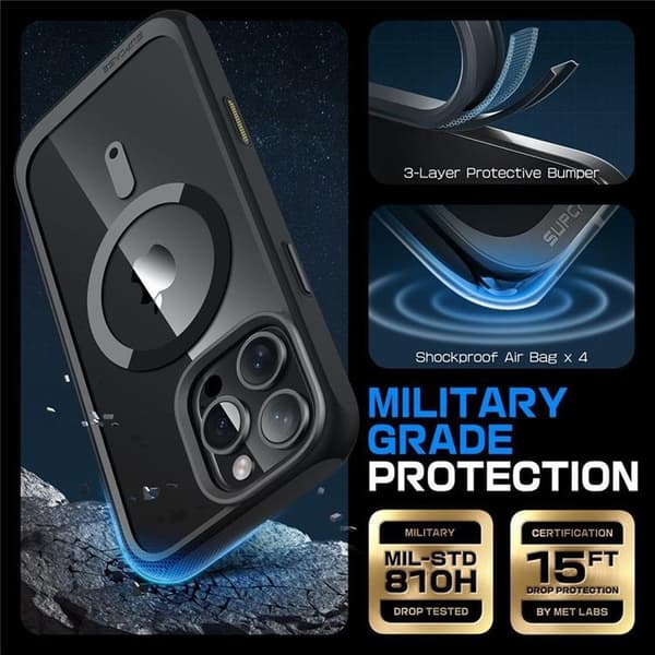 Supcase Mobilskal till iPhone 16 Pro Max Magsafe UB - Svart Svart
