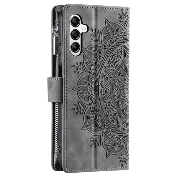 Plånboksfodral för Samsung Galaxy S26 Plus Mandala mönster Konstläder - Grå