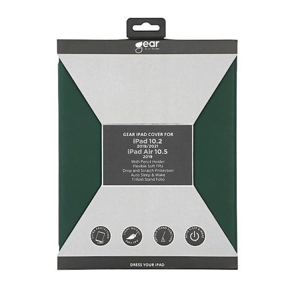 Gear iPad 10.2 (2019/2020/2021) Fodral Soft Touch - Grön