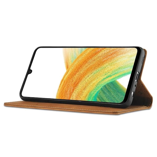 LC.IMEEKE Magnetic Plånboksfodral Galaxy A33 5G - Brun