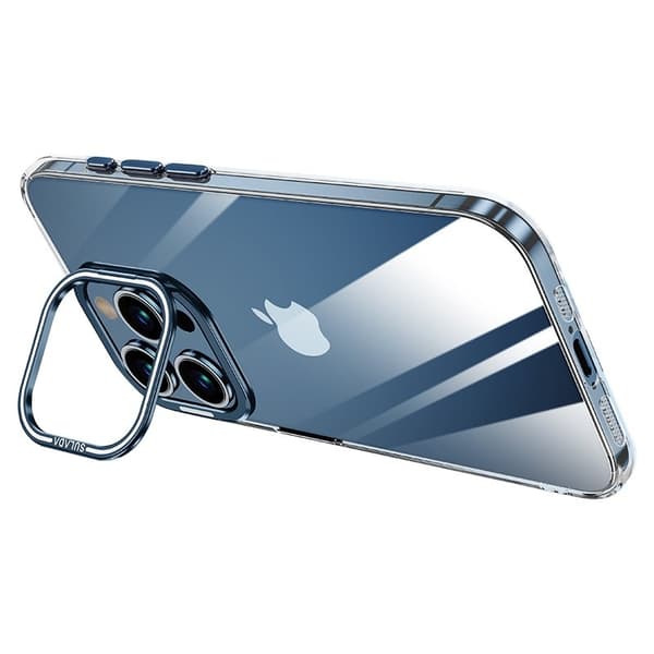 SULADA Mobilskal till iPhone 13 Pro Max TPU+PC Klarglas Ställ Blå