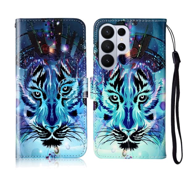 Plånboksfodral för Samsung Galaxy S26 Ultra Konstläder med rem - Wolf