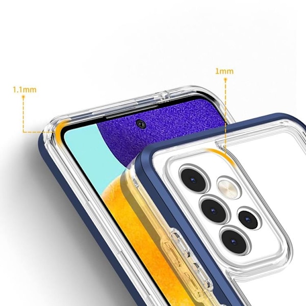 Galaxy A33 5G Skal Clear 3in1 Frame Gel - Blå