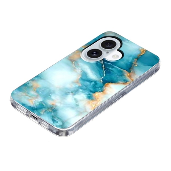 Mobilskal till iPhone 17 Marble Pattern Printing Soft - Blå Blå
