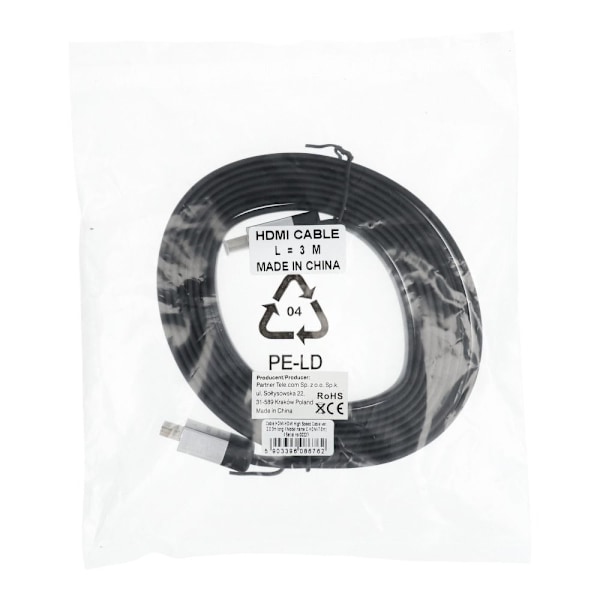 HDMI High Speed Kabel ver. 2.0, 3 meter