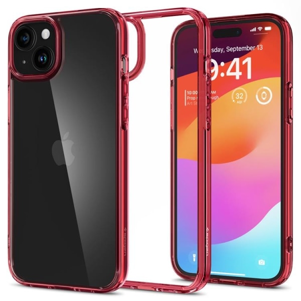 Spigen iPhone 15 Mobilcover Ultra Hybrid - Rød