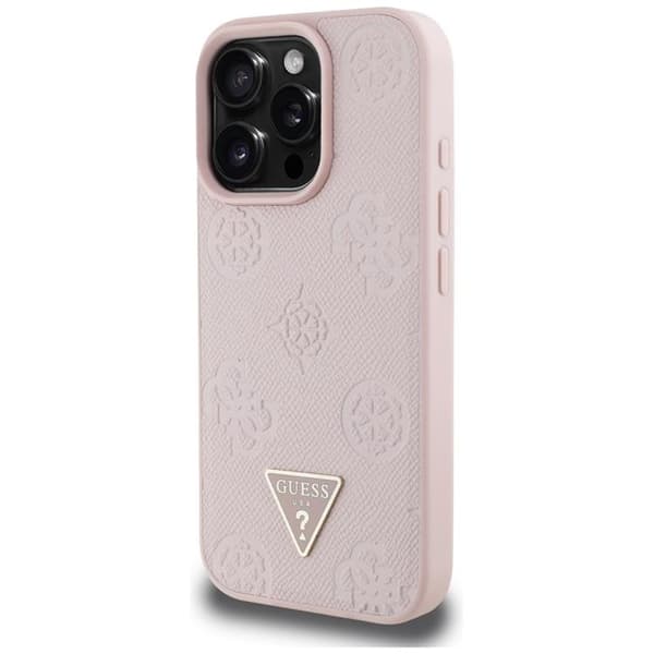 Guess telefontaske til iPhone 16 Pro MagSafe Hot Stamp Peony Triangle