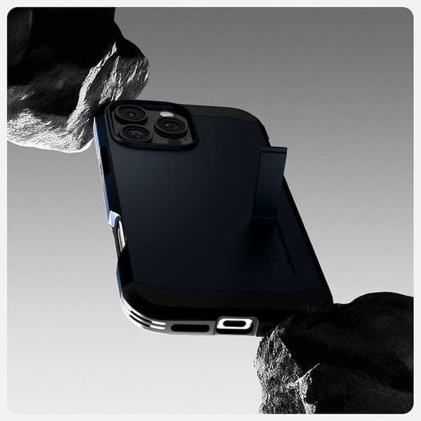 Spigen telefontaske til iPhone 16 Pro Max MagSafe Tough Armor - Metal Slate Blå