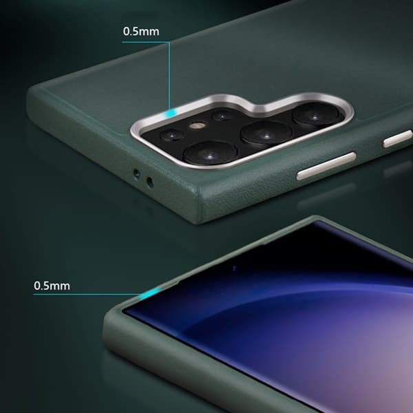 X-LEVEL Mobilskal till Samsung Galaxy S25 Ultra PU Läder Hård PC Grå