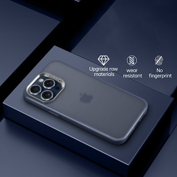 SULADA Mobilskal till iPhone 15 Pro Max PC+TPU Stöttålig Matt Blå