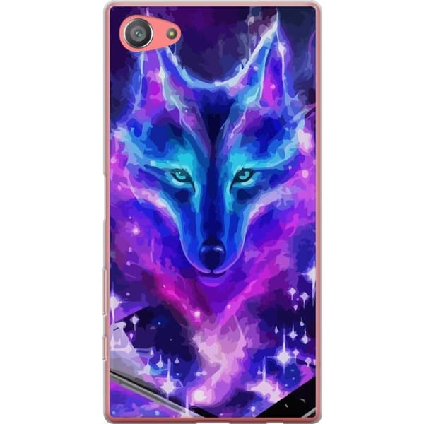 Telefontaske til Sony Xperia Z5 Compact med Neon Wolf