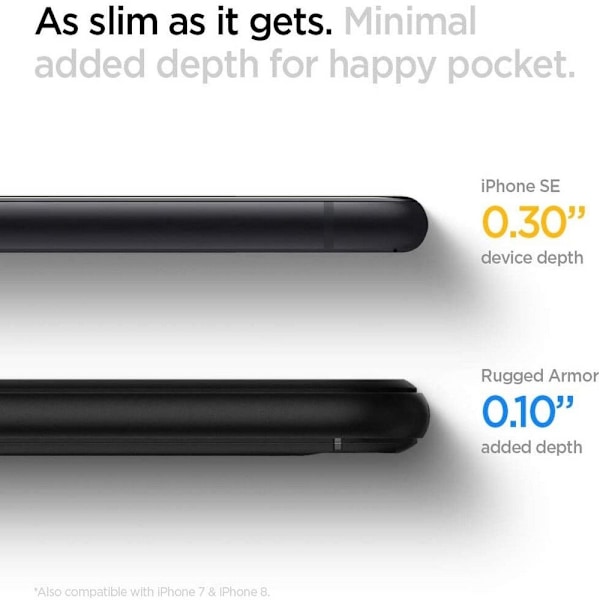 Spigen Rugged Armor Skal iPhone 7/8/SE (2020/2022) - Svart