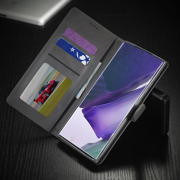 LC.IMEEKE Plånboksfodral för Samsung Galaxy Note20 - Konstläder - Grå