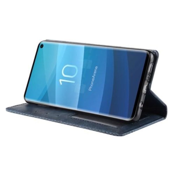 Vintage lompakkokotelo Samsung Galaxy S10:lle - sininen Blue