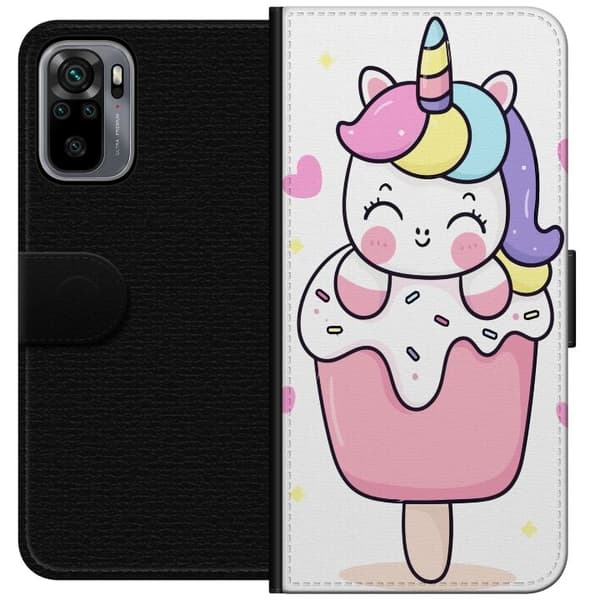 Plånboksfodral till Xiaomi Redmi Note 10S med Glad enhörning