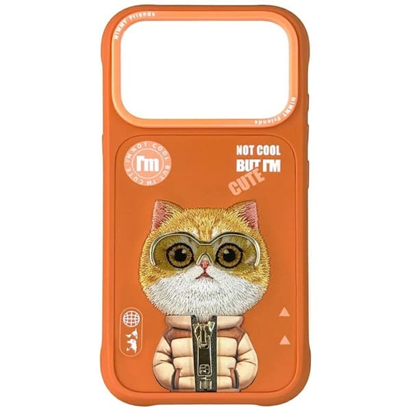 Nimmy Mobilskal till iPhone 17 Pro Max Cool&Cute 2.0 Cat Orange