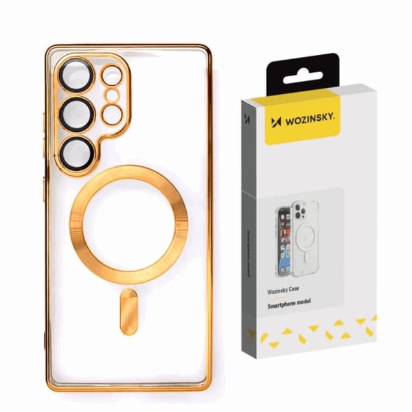 Wozinsky Mobilskal till Galaxy S25 Ultra Magsafe Electroplated - Guld Guld