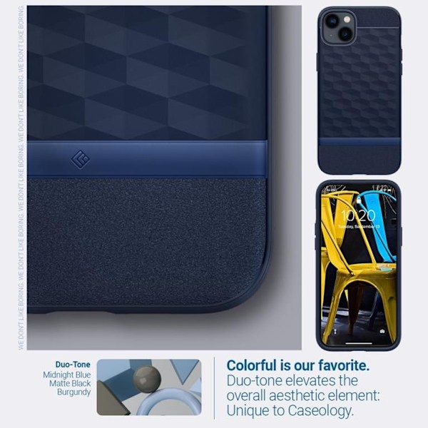 Spigen iPhone 14 Plus Magsafe Skal Caseology Parallax - Midnattsblå