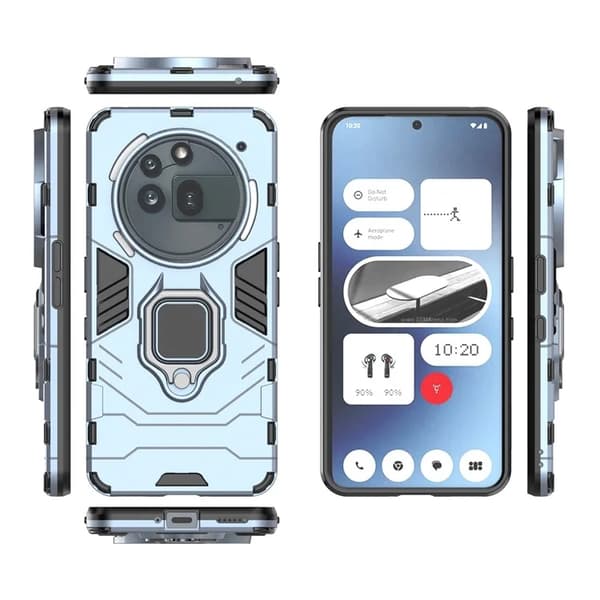 Mobilskal till Nothing Phone (3a) Pro Ringhållare Kickstand - Blå Blå