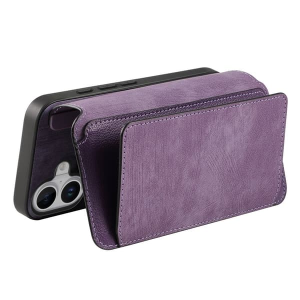 CASENEO MW-02 iPhone 16 Plus Plånboksfodral Konstläder - Lila