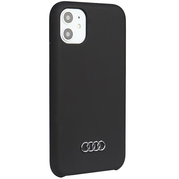 Audi iPhone 11/Xr Mobilskal Silikon - Musta Black