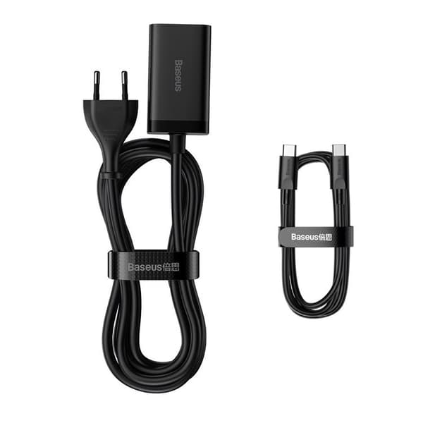 Baseus Väggladdare 2x USB-C/2x USB-A GaN3 100W - Svart Svart