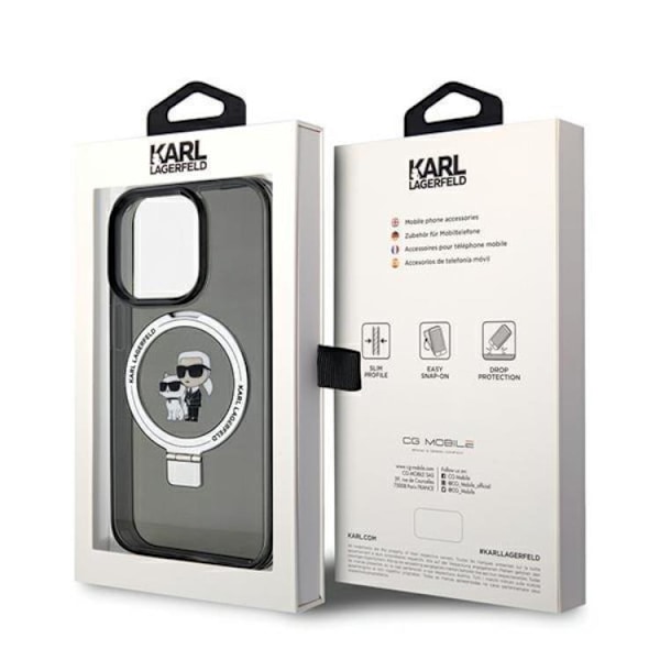 KARL LAGERFELD iPhone 11/XR Mobilskal MagSafe Ringställ - Svart Svart