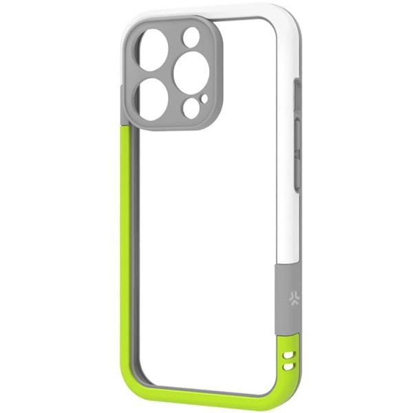 Celly Mobilskal till iPhone 16 Pro Bumper - Vit/Limegrön Gul