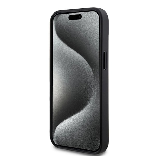 DKNY Galaxy S24 Plus Mobilskal Läder Checkered Mono Pattern Svart