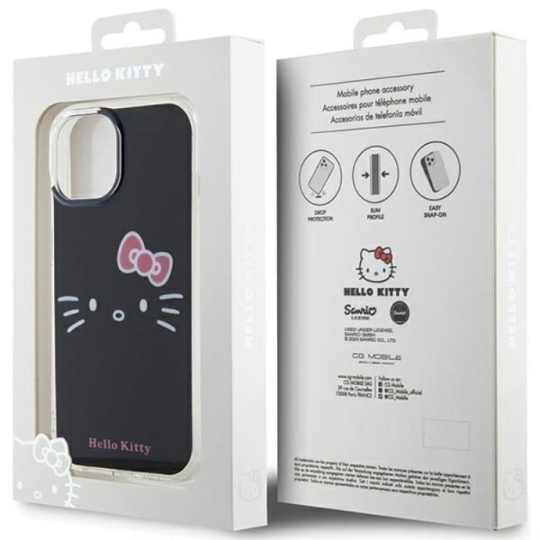 Hello Kitty iPhone 15 Mobiltaske Hello Kitty IML Kitty Face - Sva