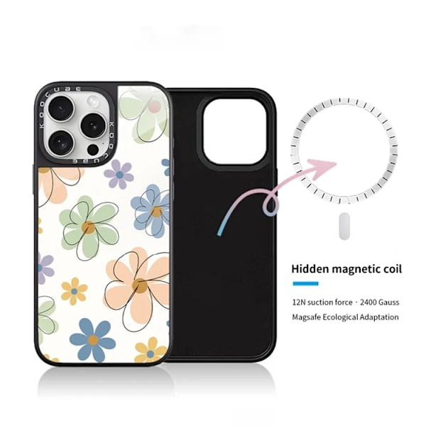Mobilskal till iPhone 15 Pro Max MagSafe Aluminium Silikon Vit
