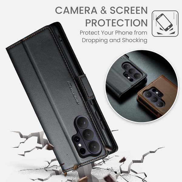 CASEME Galaxy S26 Ultra Plånboksfodral RFID Blocking Svart
