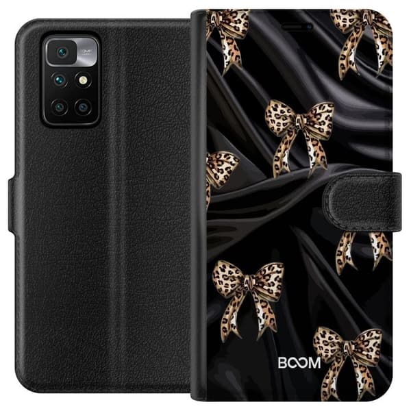 Pungcover til Xiaomi Redmi 10 med Leopard Bow